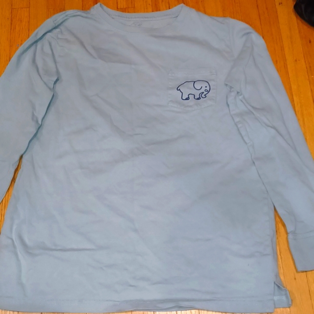 Blue paisley Ivory Ella Elephant long sleeve shirt